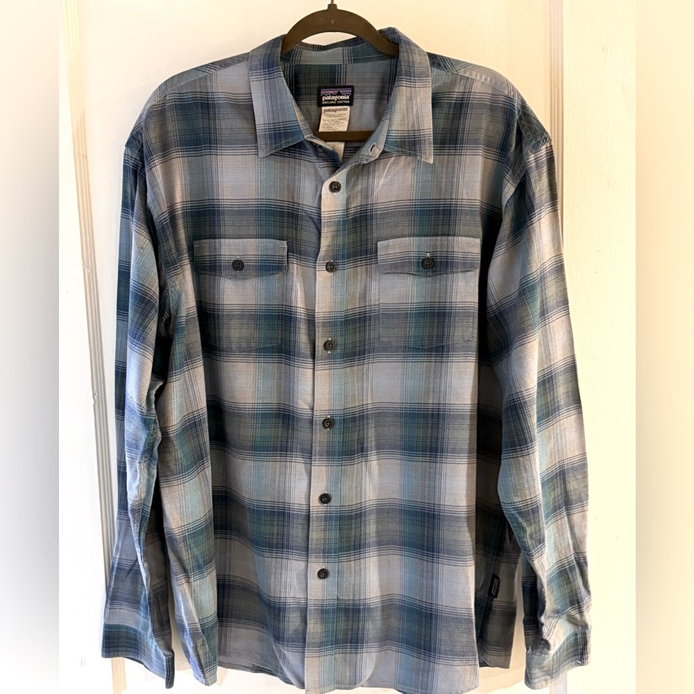 Patagonia Organic Cotton Plaid Shirt Size XL